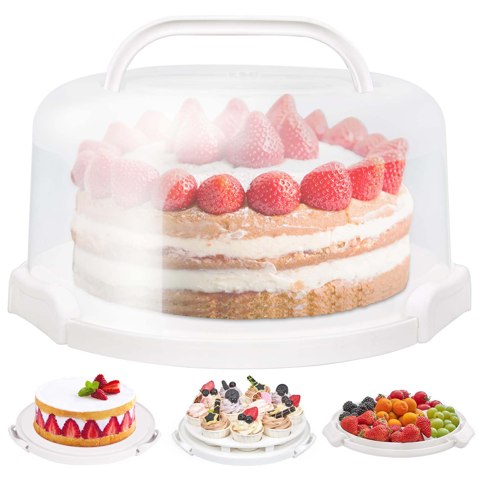 Amazon.com: Ohuhu Cake Container, Cake Carrier with Lid and Handle